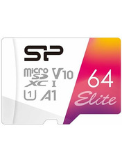 Карта пам'яті Silicon Power Elite Class 10 UHS-I Так 64 ГБ microSDXC 64GB Class 10 UHS-I + SD-adapter (SP064GBSTXBV1V20SP)