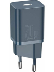 Мережевий зарядний пристрій Baseus Super Si Type-C to Lightning Blue 20 (1 USB-C) 20W + кабель Type-C to Lightning Blue (TZCCSUP-B03) 1 USB-C
