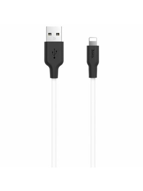 Кабель синхронізації Hoco X21 Silicone USB to Lightning 1m Black/White