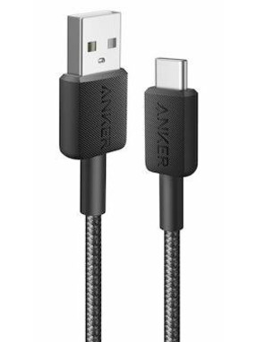 Кабель синхронізації Anker 322 USB to Type-C 0,9m Black (A81H5G11)