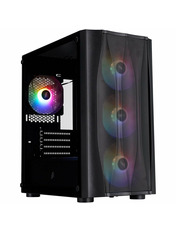 Корпус 1stPlayer X3-M-BK-4F1 Midi-Tower Black