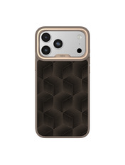 Чохол Kajsa Splendid Collection 3D Cube Pattern with MagSafe O-Ring для Apple iPhone 17 Pro Max Desert Gold Desert Gold (6908531274)