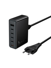 Мережевий зарядний пристрій Hoco C150A Modern (1 USB-A + 5 USB-C) 45W Black (6942007660662)