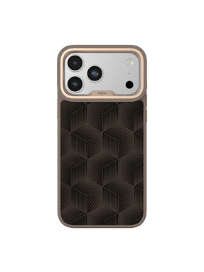 Чохол Kajsa Splendid Collection 3D Cube Pattern with MagSafe O-Ring для Apple iPhone 17 Pro Max Desert Gold (6908531274)