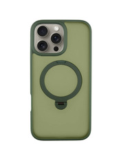 Чохол Metal Buttons with MagSafe Colorful HQ Ring для Apple iPhone 16 Pro Max Green