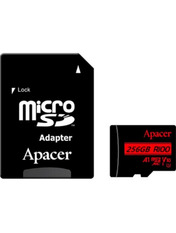 Карта пам'яті Apacer 256 ГБ Class 10 UHS-I Так microSDXC 256GB Class 10 UHS-I + SD-adapter (AP256GMCSX10UB-R)