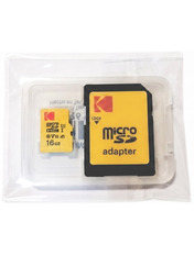 Карта пам'яті Kodak 16 ГБ Так Class 10 UHS-I microSDHC 16GB Class 10 UHS-I + SD-adapter (EKMSDM16GHC10J60K)