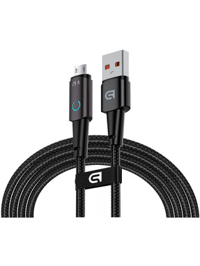 Кабель синхронізації ArmorStandart AT-AM USB to microUSB 12W 1,2m Black (ARM75866)